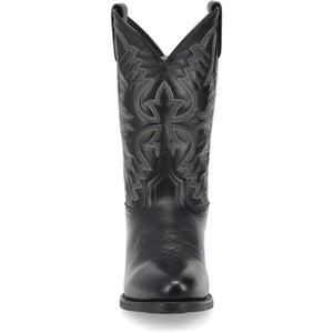 Laredo Birchwood Black Leather Round Toe Boots for Men