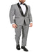 Black And White Checkered Suit - Gray Checkered Texture Houndstooth ~ Herringbone ~ Tweed Suits Slim Fitted - Black And White Checkered Suit