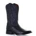 Black Caiman Square Toe Cowboy Boots by Corral