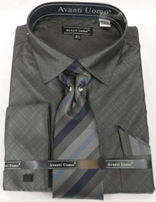 Black Charcoal Colorful Men'S Dress Shirt