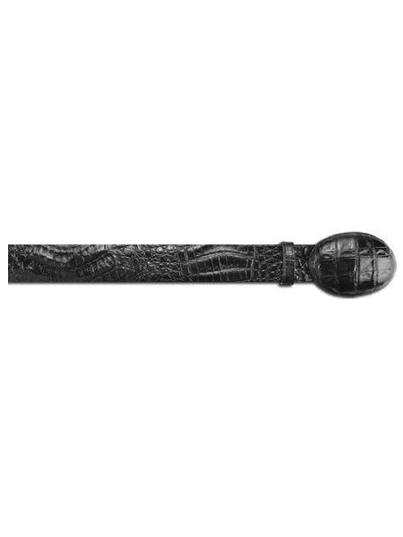 Cinto Vaquero Negro Black Cherry All-Over Genuine Crocodile ~ World Best Alligator ~ Gator Skin Belly Cinturon De Cocodrilo