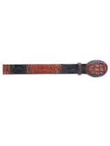 Los Altos Black Cognac All-Over Genuine Crocodile ~ World Best Alligator ~ Gator Skin Cinturon De Cocodrilo