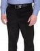 Mens Corduroy Cotton Flat Front Black Formal Dressy Pant