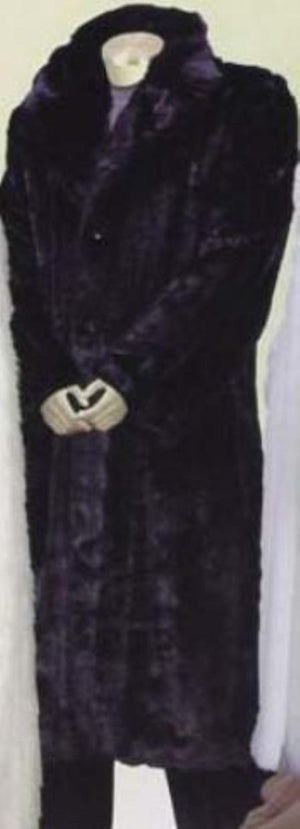 Artificial Fur Coat Black Long Style