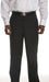 Men's Lightly Striped Flat-Front Dress Pants Black