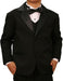 High Quality Solid Black Kids Sizes Tuxedo Formal Boys Suit Prefect for toddler Suits wedding attire outfits