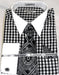 Black Gingham Plaid Colorful Men'S Dress Shirt