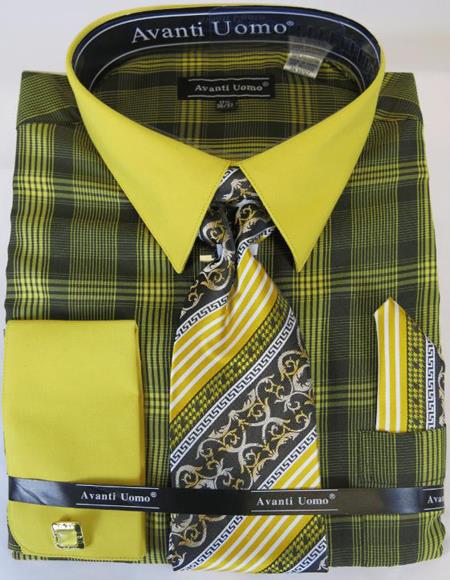 Black Gold Colorful Men'S Dress Shirt