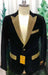 Black ~ Gold Mens Big and Tall Velvet Blazer - Velvet Sport Coat