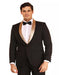 Black ~ Gold One Button Shawl Lapel