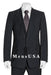 NEW Black & Gray Mini Thin Pinstripe Suit 2 Button Jacket Flat front Pants side back vent coat style coat conservative suit