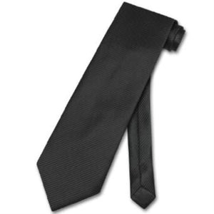 Black Horizontal Men's Neck Tie - Men's Neck Ties - Mens Dress Tie - Trendy Mens Ties