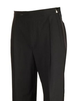 Legacy Fit Black Manufacturers Tuxedo Dress Pants unhemmed unfinished bottom