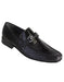 Los Altos Men's Stylish Genuine Teju Lizard Skin Slip-On Black Casual Dress Shoes