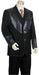 Men's Button Fastener Black  Zoot Suit