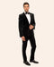 Black One Button  Velvet Suit