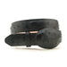 Men’s Black Genuine Ostrich Quill Belt, Exotic Leather Dress Belt for Formal and Western Wear