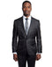 Mens Slim Fit Paisley Blazer in Black