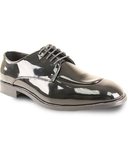 Men's Oxford Formal Tuxedo Black Patent for Men's Prom Shoe & Wedding Lace Up Dress Men's Tuxedo Shoe For Men Perfect for Wedding - Men's Shiny Shoe