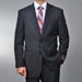Men'S Black Pinstripe 2-Button Stripe ~ Flat Front Pants Regular Fit Cheap Priced Business Suits Clearance Sale