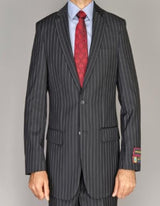 Black Pinstripe Bold Bold Chalk Stripe Pinstripe Suits