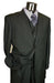 Men's Black Pinstripe 3pc 2 Button Italian Designer Suit Black