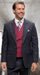 Black Plaid - Vested Suits - Statement Brand - Vested Suits Wool Suits - Suits With Double Breasted Vest - Windowpane Pattern - 100% Percent Wool Fabric Suit - Worsted Wool Business Suit