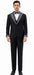 Black Prom Tuxedo - Perfect Wedding Suit Vested Rhinestone Lapelled