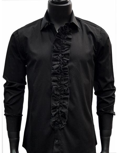 ruffled mens dress shirt Amazon.com: Bbalizko Mens Ruffle Tuxedo Shirt 80s Prom Ruffled Button Down Frill Pleated Ruche Long Sleeve Shirts Top Beige : Clothing, Shoes & Jewelry