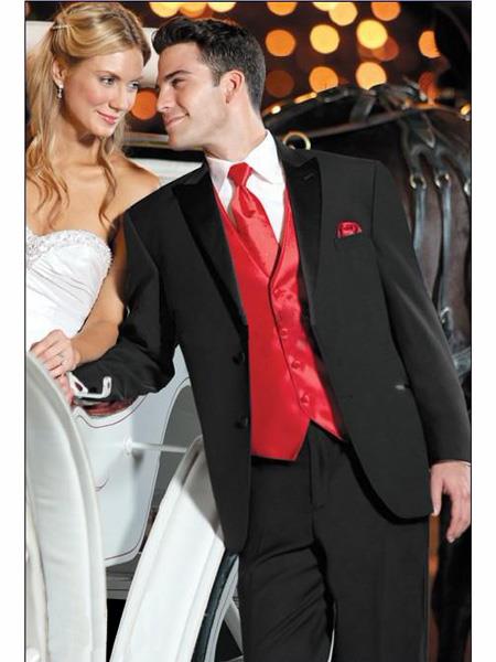 black dress shirt red tie Red Vest With Black Shirt — Now in Stock at MensUSA