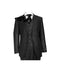 Black Three Piece Slim Fit Vested Suit Peak Lapel