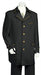 Black Suit With Gold Buttons - 4 Buttons Style