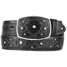 Original Black Lizard Teju Skin Fashion Western Belt