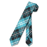Skinny Black turquoise ~ Light Blue Stage Party White Men's 2.5 Tie - Men's Neck Ties - Mens Dress Tie - Trendy Mens Ties
