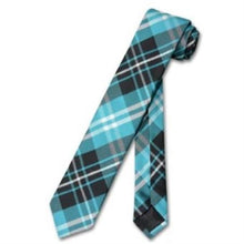Skinny Black turquoise ~ Light Blue Stage Party White Men's 2.5 Tie - Men's Neck Ties - Mens Dress Tie - Trendy Mens Ties