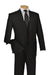 Black 2 Button Italian Cut Men'S Suits 2 Piece