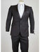 Black Men's 2 Button Shawl Lapel Slim Fit  Suit