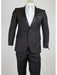 Black Men's 2 Button Shawl Lapel Slim Fit  Suit