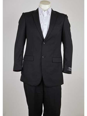 Men's Black Pinstripe 2 Button Slim Fit Suit