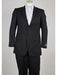 Men's Black  Pinstripe 2 Button Slim Fit Suit