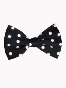 Men's Black and White Polyester Polka Dot Pattern Bowtie-Men's Neck Ties - Mens Dress Tie - Trendy Mens Ties