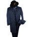 Black White Stripe New Formal Style Zoot Suit - Pimp Suit - Zuit Suit