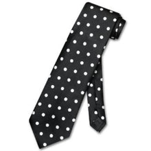 Black w/ White Polka Dots Design Men's Neck Tie - Men's Neck Ties - Mens Dress Tie - Trendy Mens Ties