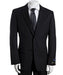 Men's Black  2-Button Suit With Single Pleated Pants