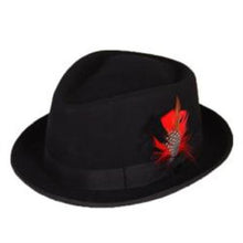 Mens Dress Hat Mens Black Wool Fedora Hat