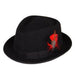 Mens Dress Hat Mens Black Wool Fedora Hat