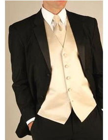 Black Tuxedo With Champagne Vest and Tie for Every Occasion
