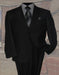 Black Men's Wool Suit 2 Button 2pc Super 150's With Hand Pick Stitch Suit