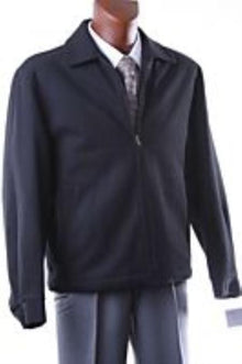 Men's DRESS COATBLACK ZIPPERED SHORT WINTER JACKET