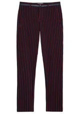 Black and Red Pinstripe Gangster Dress Pants - 1920s Mobster Slacks